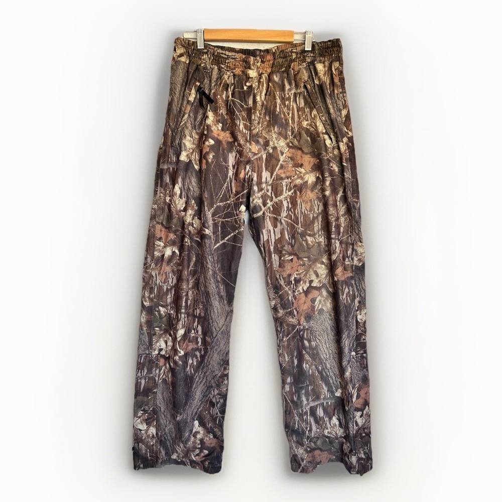 Cabelas Camo Goretex Mossy Oak Hunting PANTS Camouflage Made in USA Mens XLT
